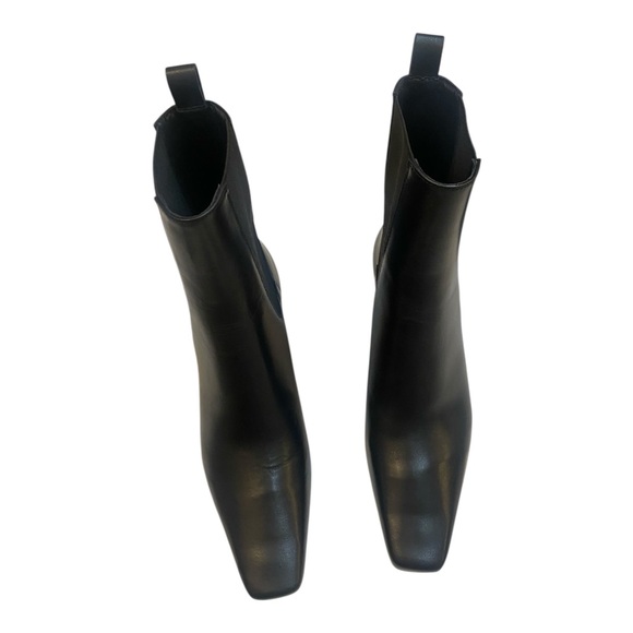 Reformation Black Leather Pointed Heeled Boots - Picture 2 of 4